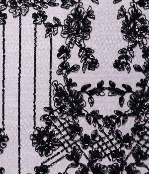 Black Colored Lace Fabric — art. 2000000311180